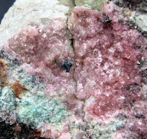 Cuprite & Native Copper With Cobaltoan Calcite