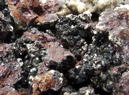 Cuprite & Calcite On Native Copper