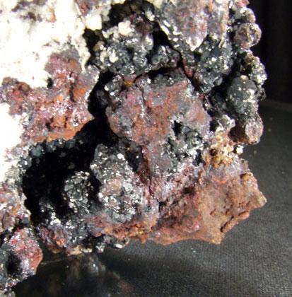 Cuprite & Calcite On Native Copper