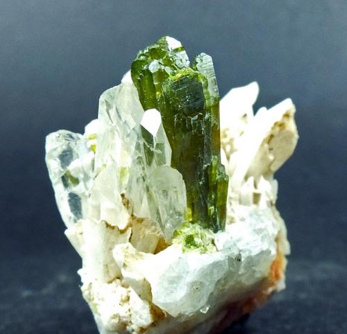 Epidote On Quartz