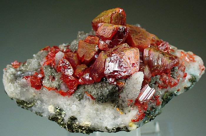 Realgar Quartz & Pyrite