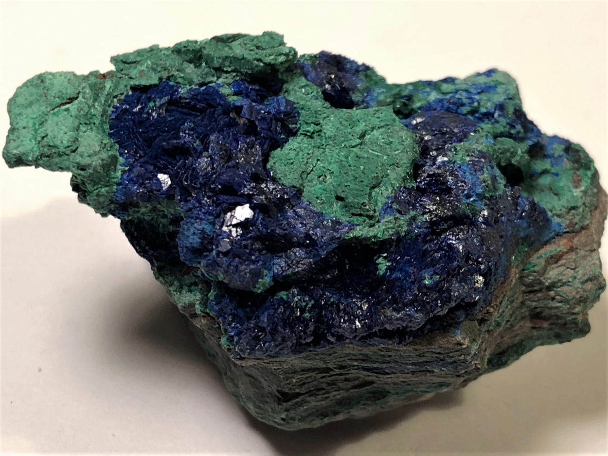 Azurite With Malachite