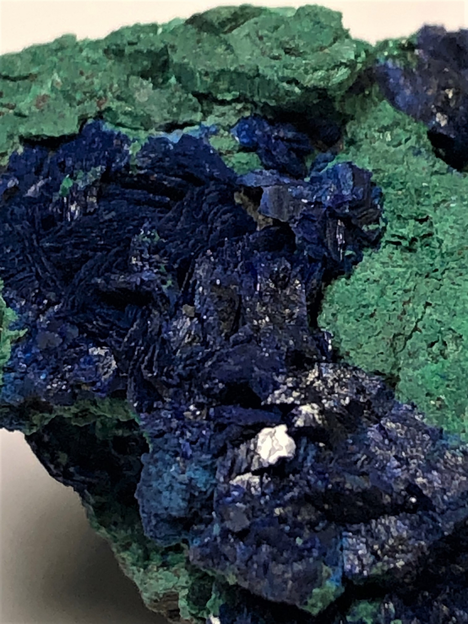 Azurite With Malachite