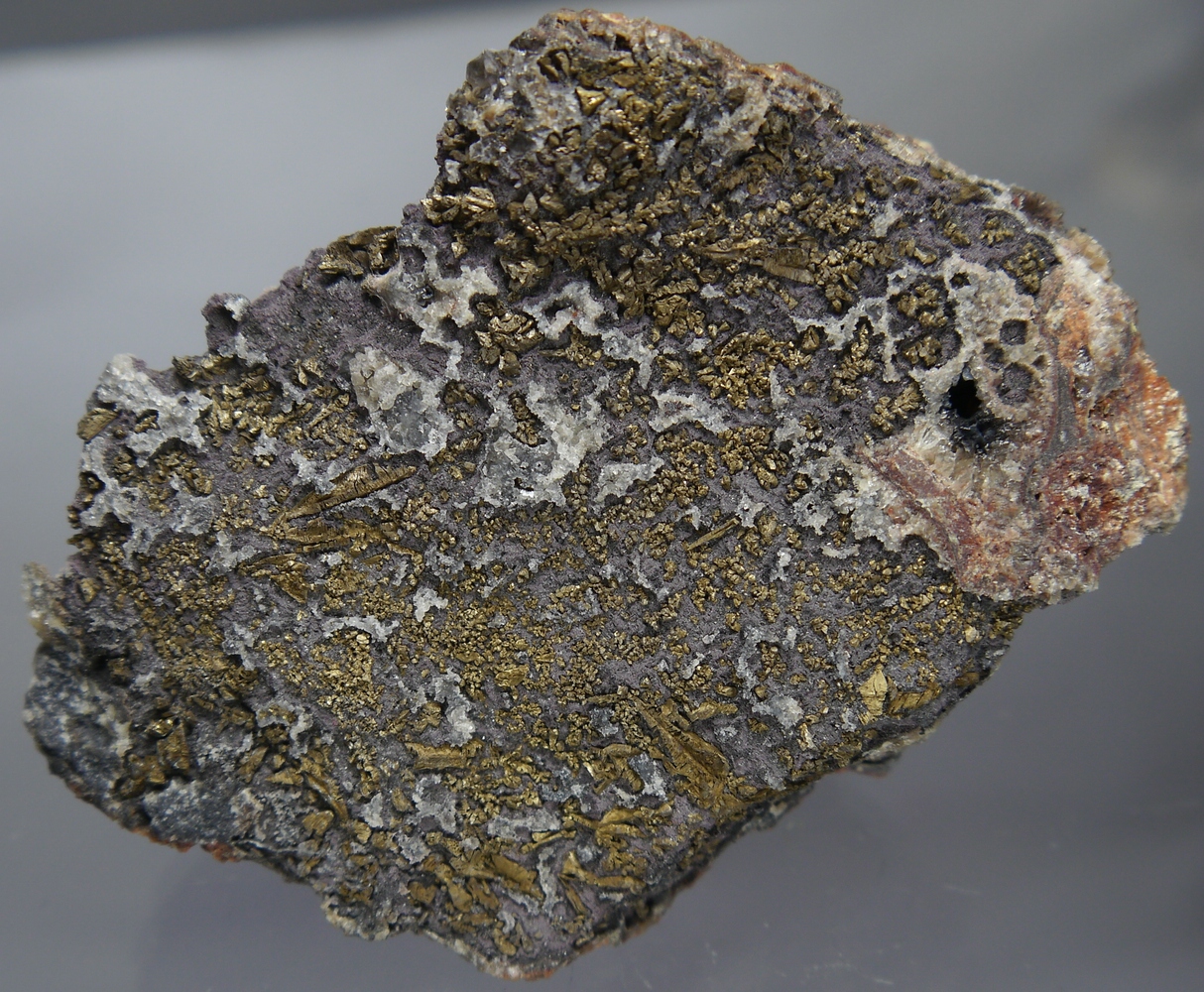 Native Bismuth On Quartz