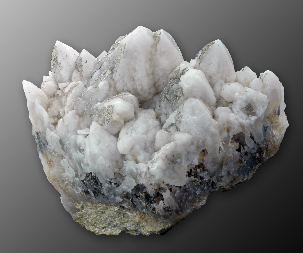 Pyrite On Artichoke Quartz