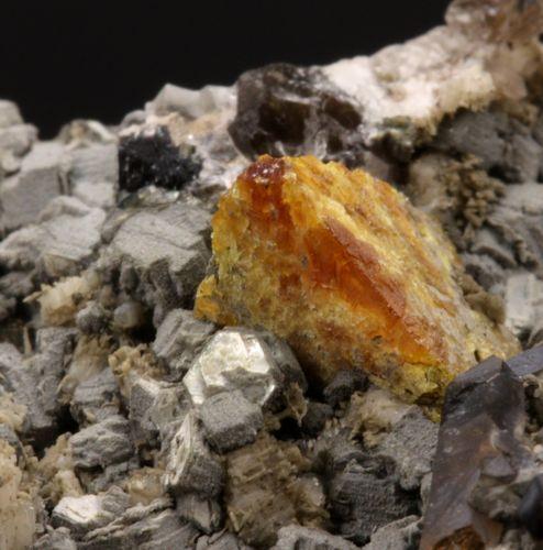 Helvine Smoky Quartz & Muscovite