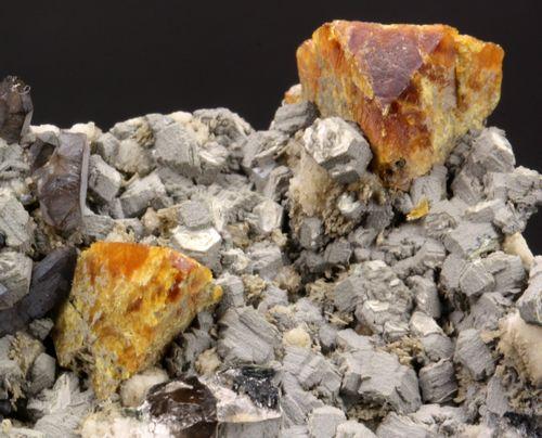 Helvine Smoky Quartz & Muscovite