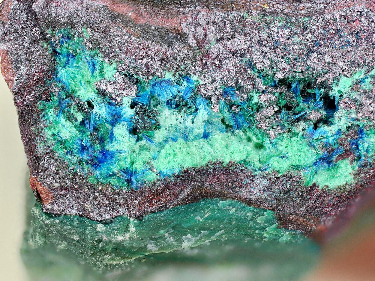 Connellite Cuprite & Brochantite