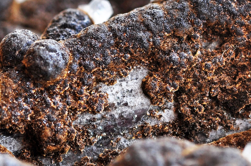 Calcite & Goethite On Baryte