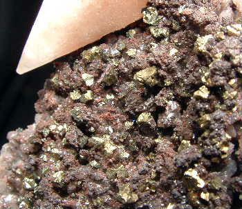 Chalcopyrite & Calcite On Hematite