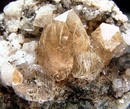 Quartz With Rutile & Xenotime-(Y)