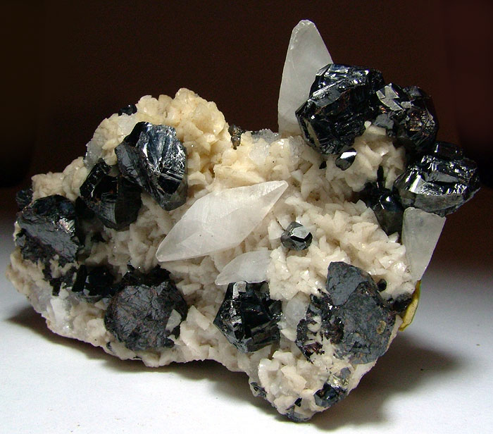 Sphalerite & Calcite On Ankerite