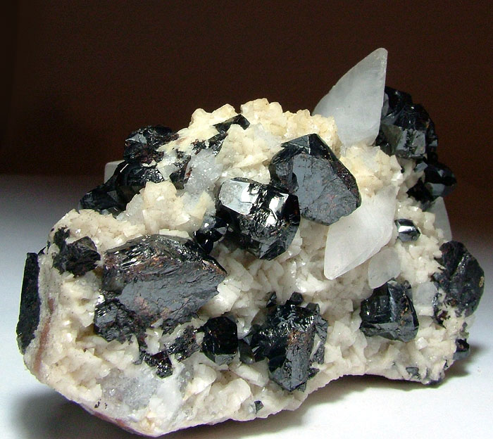 Sphalerite & Calcite On Ankerite