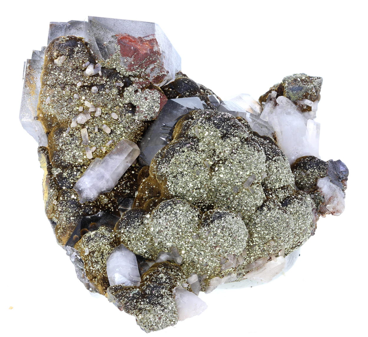Pyrite Goethite Calcite & Quartz