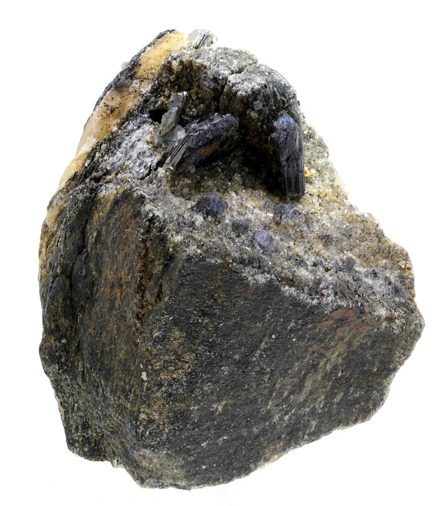 Albite With Actinolite Inclusions