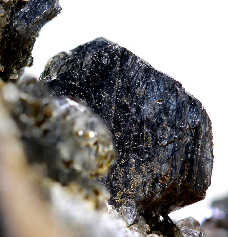 Albite With Actinolite Inclusions
