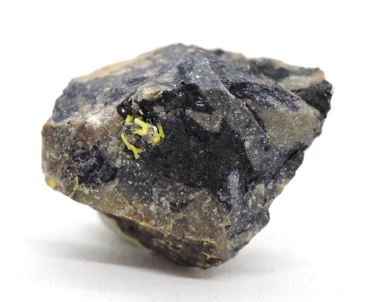 Uranophane On Fluorite