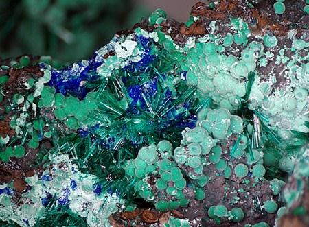 Brochantite Linarite & Malachite
