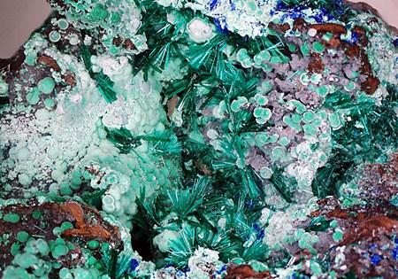 Brochantite Linarite & Malachite