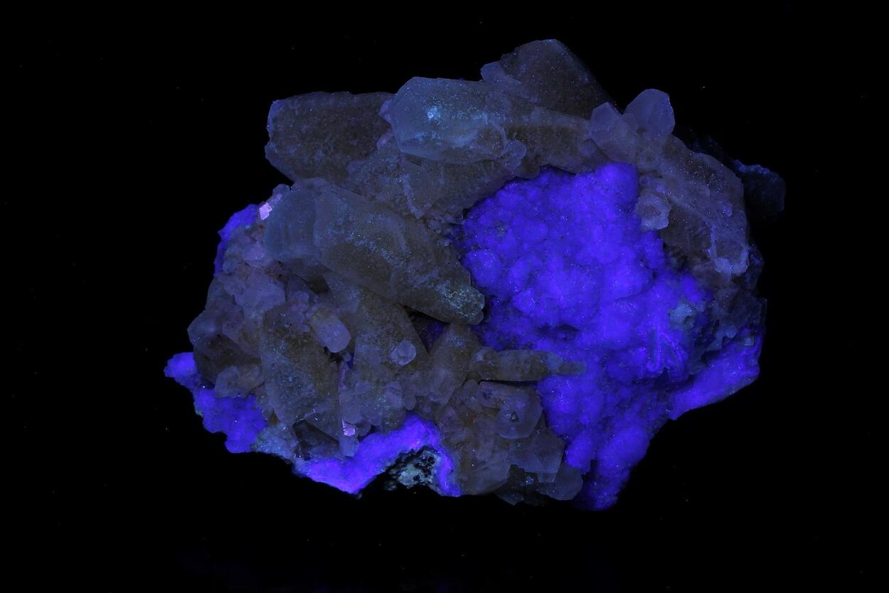 Calcite On Fluorite