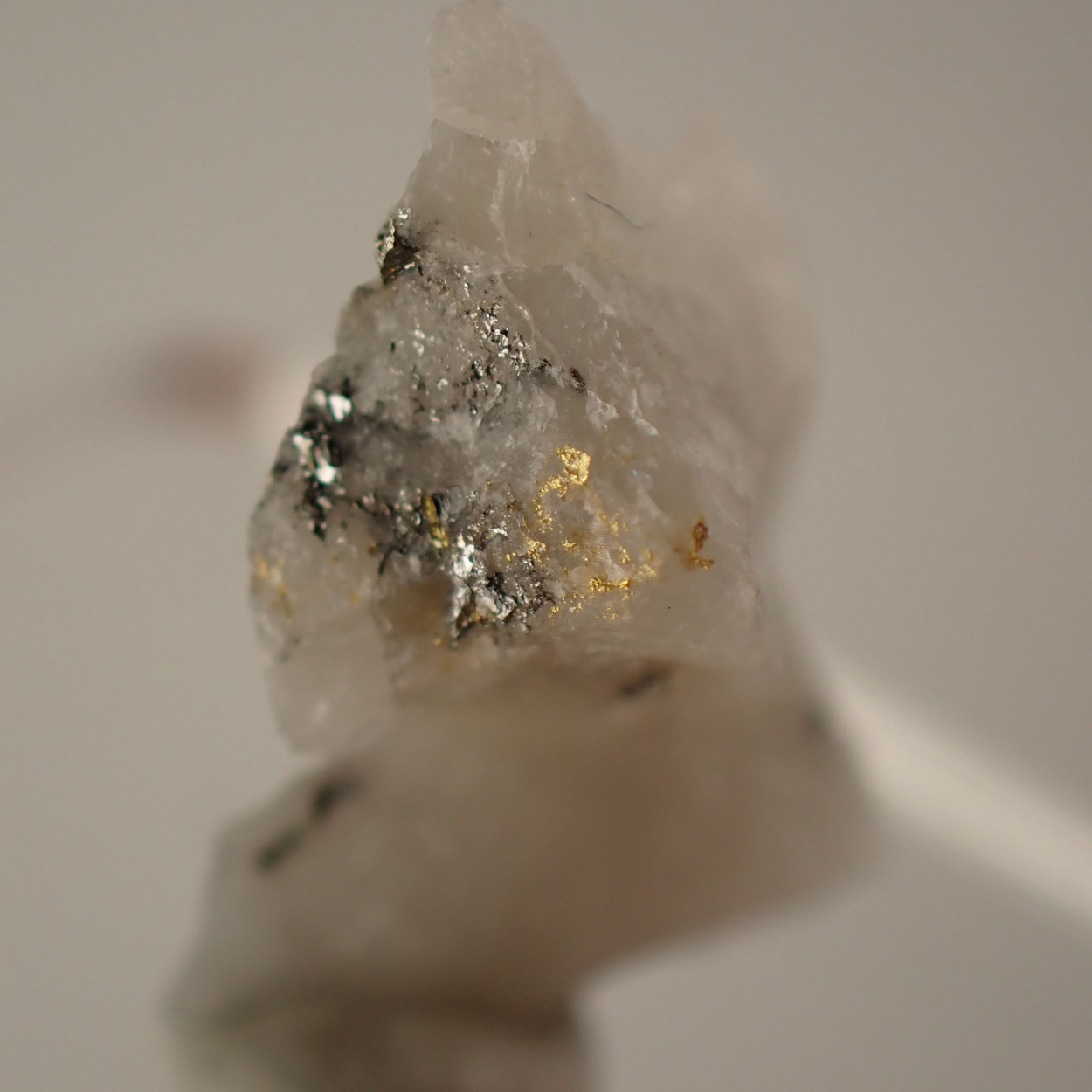 Gold With Tetradymite In Quartz