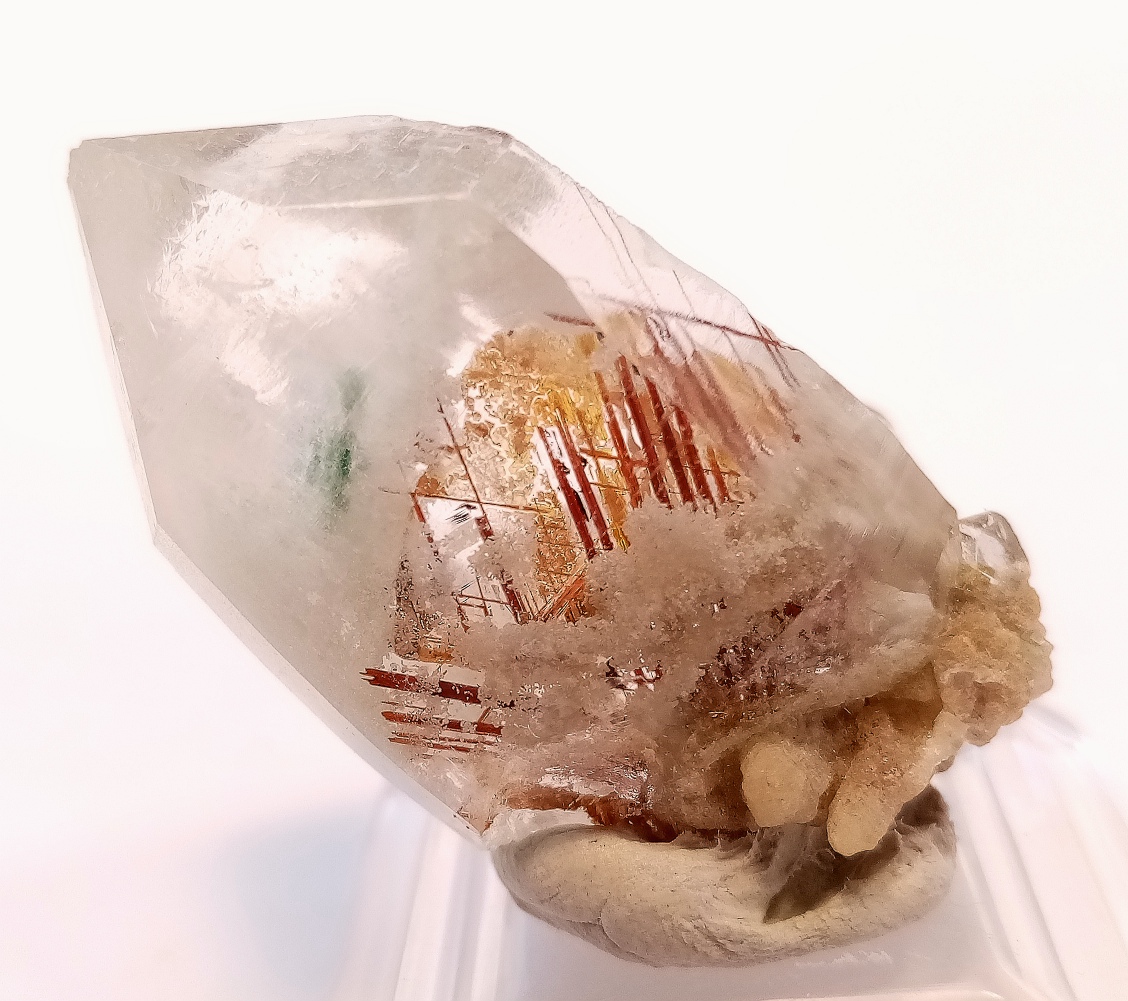 Quartz With Rutile & Fuchsite Inclusions