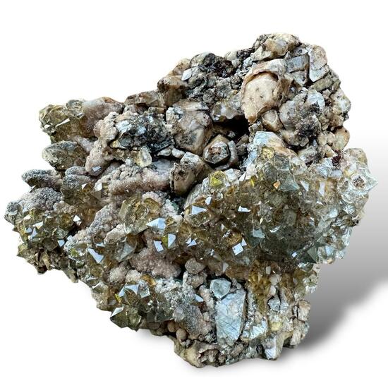 Quartz On Rhodochrosite Psm Calcite