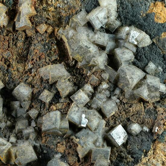 Fluorite Aragonite & Limonite Psm Calcite