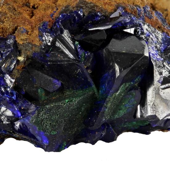 Azurite With Malachite