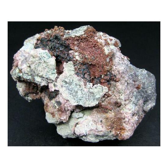 Cuprite & Native Copper With Cobaltoan Calcite