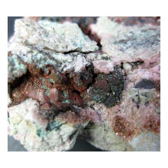 Cuprite & Native Copper With Cobaltoan Calcite