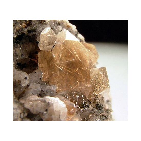 Quartz With Rutile & Xenotime-(Y)