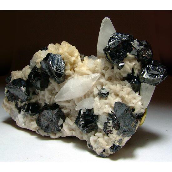 Sphalerite & Calcite On Ankerite